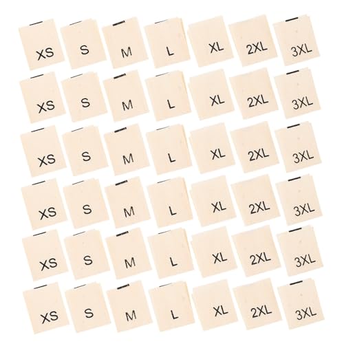 Cabilock 1400 Stück Baumwoll-größenetiketten Beige Weiche Waschbare Klebeetiketten für Kleidung Nähen und Stoffprojekte Klare Größenkennzeichnung für DIY Handel und Einzelhandel Cabilock 1400 Stück Baumwoll-größenetiketten Beige Weiche Waschbare Klebeetiketten für Kleidung Nähen und Stoffprojekte Klare Größenkennzeichnung für DIY Handel und Einzelhandel von Cabilock