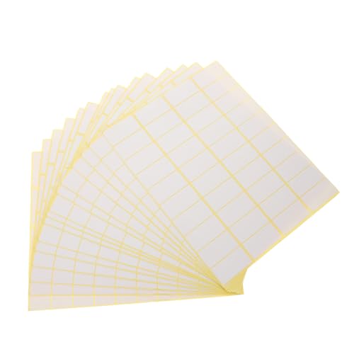 Cabilock 15 Blatt Preisschild Aufkleber Etiketten einfache Aufkleber Vinyl schmucklos klein leer Preisaufkleber für den Einzelhandel Aufkleber für Preisschilder selbstklebendes Papier Weiß von Cabilock