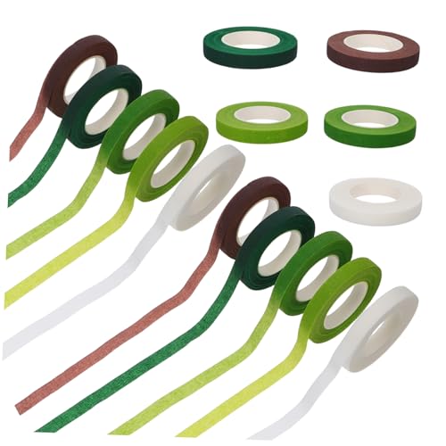 Cabilock 15 Stück Teiliges Floristenband Selbstklebendes Blumenwickelband mit Hoher Haftung Vielseitig für Arrangements Farbenfrohes Kreppband für Blumensträuße und Bastelprojekte von Cabilock