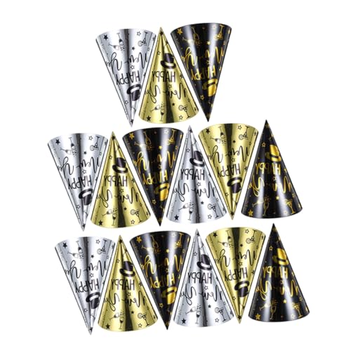 Cabilock 15 Stück Teiliges Happy Year Partyhüte aus Wiederverwendbare Leichte Kegelhüte in Schwarz Gold und Silber Komfortabel für Erwachsene und Festliche Neujahrsdekoration Cabilock 15 Stück Teiliges Happy Year Partyhüte aus Wiederverwendbare Leichte Kegelhüte in Schwarz Gold und Silber Komfortabel für Erwachsene und Festliche Neujahrsdekoration von Cabilock