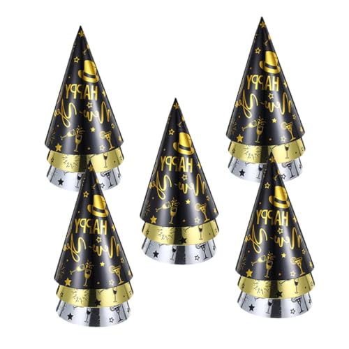 Cabilock 15 Stück Teiliges Neujahrspartyhüte Schwarz Gold und Silber Leichter Wiederverwendbarer Partyhut für Erwachsene und Einzigartiges Design für Silvesterfeiern und Cabilock 15 Stück Teiliges Neujahrspartyhüte Schwarz Gold und Silber Leichter Wiederverwendbarer Partyhut für Erwachsene und Einzigartiges Design für Silvesterfeiern und von Cabilock
