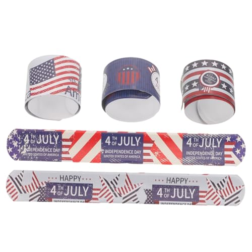 Cabilock 15Stücke Slap Armbänder Unabhängigkeitstag Partyspielzeug Farbenfrohe Armbänder Für Patriotische Feste Und Langlebig Für Erwachsene Cabilock 15Stücke Slap Armbänder Unabhängigkeitstag Partyspielzeug Farbenfrohe Armbänder Für Patriotische Feste Und Langlebig Für Erwachsene von Cabilock