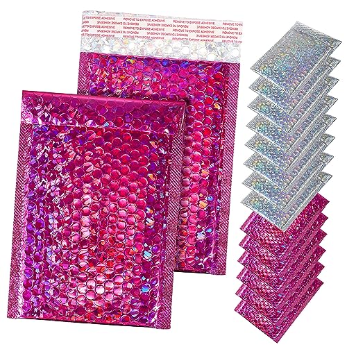 Cabilock 16Stücke Holografische Gepolsterte Versandtaschen Selbstklebende für Versand von Make Up Werkzeugen Silberne Rosenrote für Kleine Cabilock 16Stücke Holografische Gepolsterte Versandtaschen Selbstklebende für Versand von Make Up Werkzeugen Silberne Rosenrote für Kleine von Cabilock