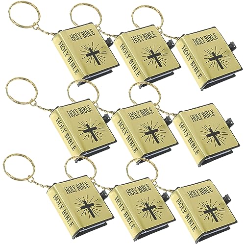Cabilock 18 Stk Bibel Schlüsselanhänger Mini-bibel Schlüsselringe Bibel Anhänger Miniatur-buch Schlüsselanhänger Schlüsselbundanhänger Mini-vers Bibelbuch Anhänger Golden Papier Cabilock 18 Stk Bibel Schlüsselanhänger Mini-bibel Schlüsselringe Bibel Anhänger Miniatur-buch Schlüsselanhänger Schlüsselbundanhänger Mini-vers Bibelbuch Anhänger Golden Papier von Cabilock