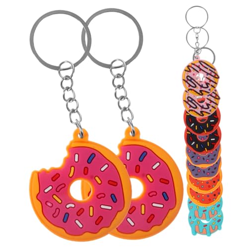 Cabilock 18 Stück Teiliges Donut Schlüsselanhänger aus PVC Süße Cartoon Schlüsselringe für Taschen und Rucksäcke Perfektes Zubehör für Partys und Cabilock 18 Stück Teiliges Donut Schlüsselanhänger aus PVC Süße Cartoon Schlüsselringe für Taschen und Rucksäcke Perfektes Zubehör für Partys und von Cabilock
