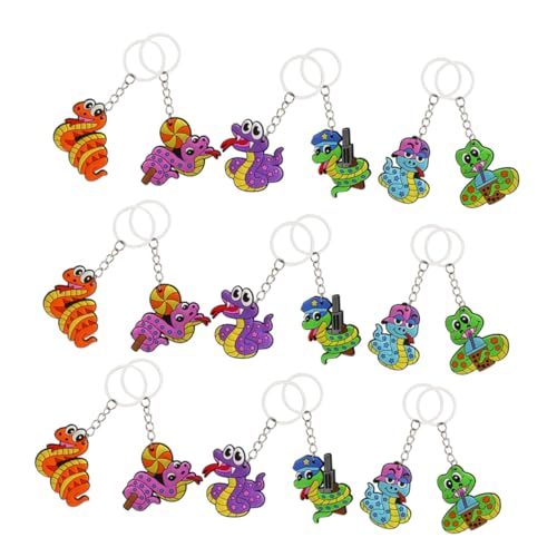 Cabilock 18 Stück Cartoon Schlangen Schlüsselanhänger aus Silikon für Kinder Partytaschen Schultaschen als Geschenkidee für Klassenauszeichnungen und Feierlichkeiten Cabilock 18 Stück Cartoon Schlangen Schlüsselanhänger aus Silikon für Kinder Partytaschen Schultaschen als Geschenkidee für Klassenauszeichnungen und Feierlichkeiten von Cabilock