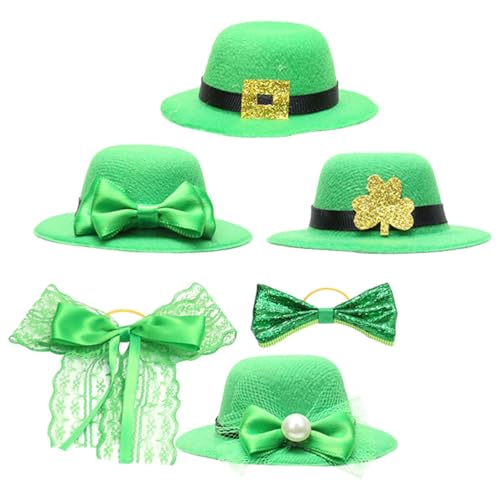 Cabilock 6er-pack St. Patricks Day Dekorationen Mini Hut Wein Dekore Flasche Bowknots Irish Party Zubehör Cabilock 6er-pack St. Patricks Day Dekorationen Mini Hut Wein Dekore Flasche Bowknots Irish Party Zubehör von Cabilock