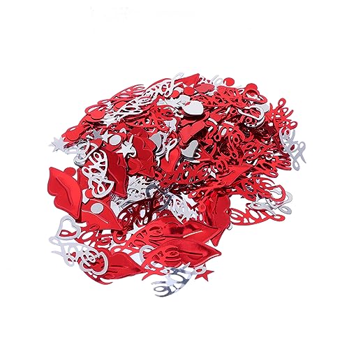 Cabilock 1Tasche Hochzeitsfeierschmuck Rote Lippen Konfetti Verzierungen für Partys und Feiern für Verlobung Geburtstagsfeiern und Hochzeiten von Cabilock