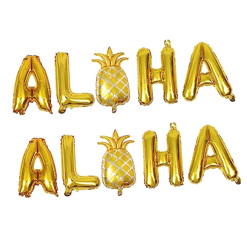 Cabilock 2 Sätze Aloha Folienballons mit Ananas Tropische Partydekoration für Geburtstagsfeiern Hochzeiten und Babypartys Teiliges Goldene Buchstabenballons Cabilock 2 Sätze Aloha Folienballons mit Ananas Tropische Partydekoration für Geburtstagsfeiern Hochzeiten und Babypartys Teiliges Goldene Buchstabenballons von Cabilock