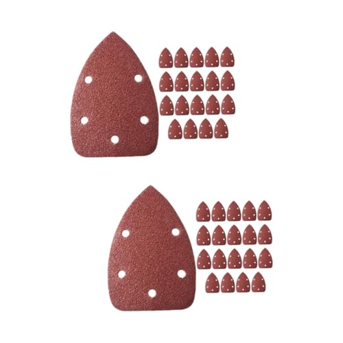 Cabilock 2 Sätze Dreieckiges Sandpapierblatt Schleifen Scheiben Schleifpapier Für Metalle Schleifpapier Für Detailsschleifer Sandpapier Für Schleifer Trägerbasis: Papierbasis 20 Stück * 2 von Cabilock