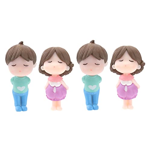 Cabilock 2 Sätze Paar Ornamente Füller Partydekorationen Kuchen verzieren Statuen Figuren hühner kinderknallzeug Tortenaufsatz für Paare Dessert-Topper für Paare PVC-Kunststoff von Cabilock