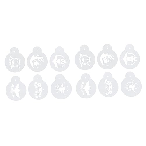Cabilock 2 Sätze Teiliges Dekorationsschablonen Aus Kunststoff Latte Art Stencils Für Kreative Kaffeekreationen Für Erwachsene Vielseitig Einsetzbar Bei Cupcakes Und Heißen 6 Stück * 2 von Cabilock