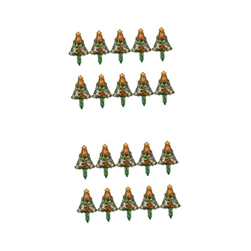 Cabilock 2 Sätze Weihnachtsbaum Luftballons Handheld Aufblasbare Weihnachtsdekorationsstäbe Aus Aluminiumfolie Für Festlichkeiten Und Fotoshootings 10 Stück * 2 von Cabilock