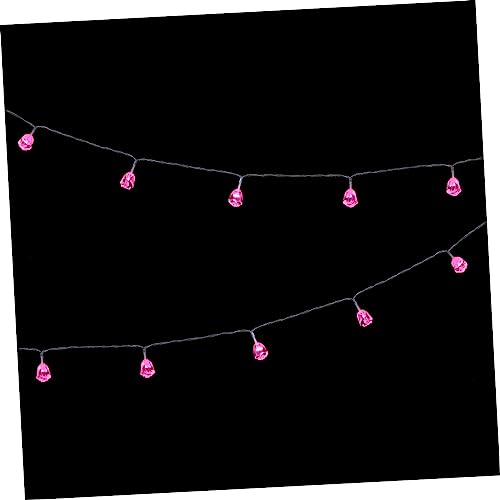 Cabilock 2 Stk rosafarbene Lichterketten Weihnachtsdekoration hängendes Licht hochzeitsdeko hochzeits dekoration LED-Leuchten in Rosenform hängende valentinstagslichter Batterie schmücken von Cabilock
