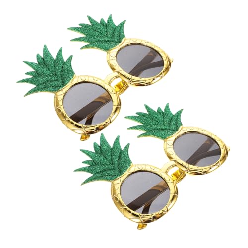 Cabilock 2 Stück Ananas Gläser sonnenbrille Requisiten für Fotokabinen mit Brille Hawaii-Partybevorzugung Hawaiianische Kostüm Sommer-Strandbrille lustige Brille Fruchtbrille Plastik Orange von Cabilock
