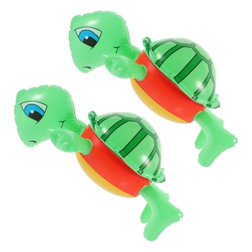 Cabilock 2 Stück Aufblasbare Schildkröten Luftballons Bunte Pool Party Dekoration Lebensecht Geformt Einfach Aufblasbar für Garten Wasserspielzeug von Cabilock