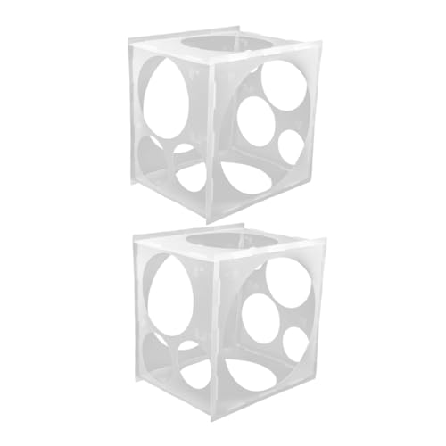 Cabilock 2 Stück Ballonmessbox werkzeug luftballons Ballongrößenwürfel PVC Transparent von Cabilock