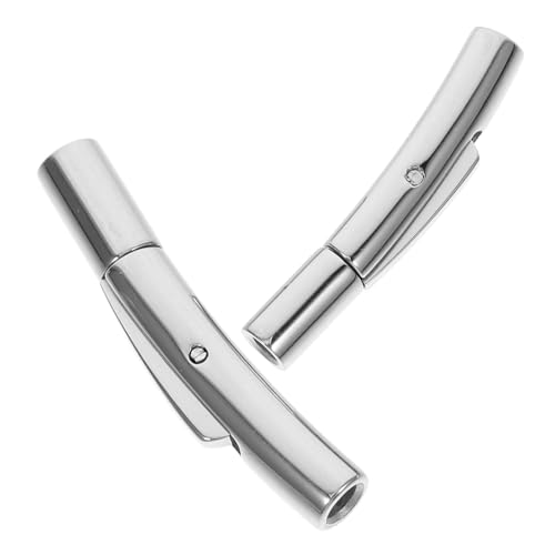 Cabilock 2 Stück Drahtseilschnalle Klemme Schmuckverschluss Armbandhakenverschlüsse Stapelverschluss Für Halsketten Armbandverbinder Schmuck Verschluss Rostfreier Stahl Silver von Cabilock