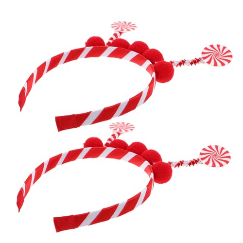 Cabilock 2 Stück Halloween-stirnband Weihnachtspompom Haarzubehör Lollipop Pompom Stirnband Lollipop Verkleiden Stirnbänder Zuckerstangen-haarreifen Halloween-haarreifen Rot Acryl Cabilock 2 Stück Halloween-stirnband Weihnachtspompom Haarzubehör Lollipop Pompom Stirnband Lollipop Verkleiden Stirnbänder Zuckerstangen-haarreifen Halloween-haarreifen Rot Acryl von Cabilock