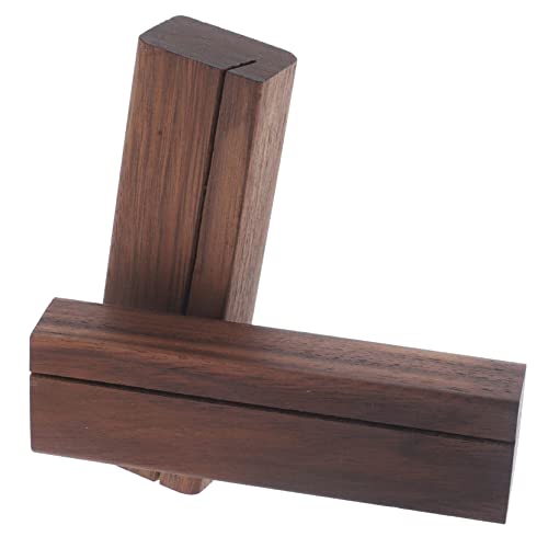 Cabilock 2 Stück Holz Kartenhalter Tischständer Natürlicher Holzaufsteller für Tischkarten Menüs Fotos und Dekorationen für Hochzeiten Buffets und Events von Cabilock