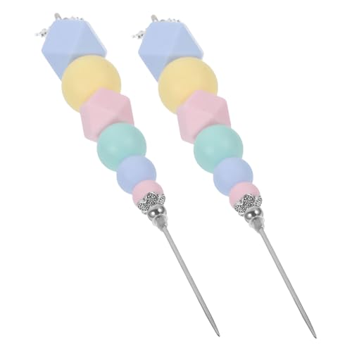 Cabilock 2 Stück Hub -Zuckerdekorationsinstrument Zuckernadel Zuckerrührnadel Keksschreiber-Werkzeug Royal Icing Nadel zum Verzieren von Keksen Plätzchen-Nadel DIY-Anreißwerkzeug Kieselgel von Cabilock