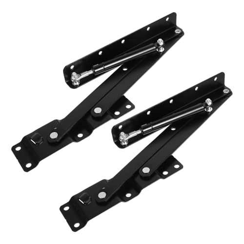 Cabilock 2 Stück Klappbarer Heber Scharniere Couchtisch Stützrahmen Zum Heben Des Schranks Schrankaufzüge Tischscharnier Hydraulischer Möbellift Hebescharnier Black Kaltgewalzter Stahl von Cabilock