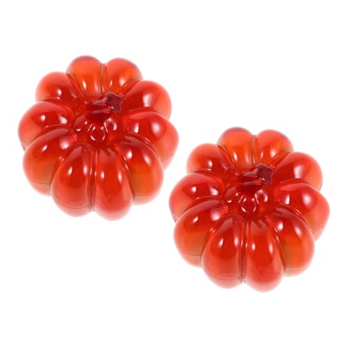 Cabilock 2 Stück LED Halloween Kürbis Laterne aus Kunststoff Leuchtende Jack O Lantern Figur für Tischdekoration für Halloween Feiern und Festliche Anlässe von Cabilock