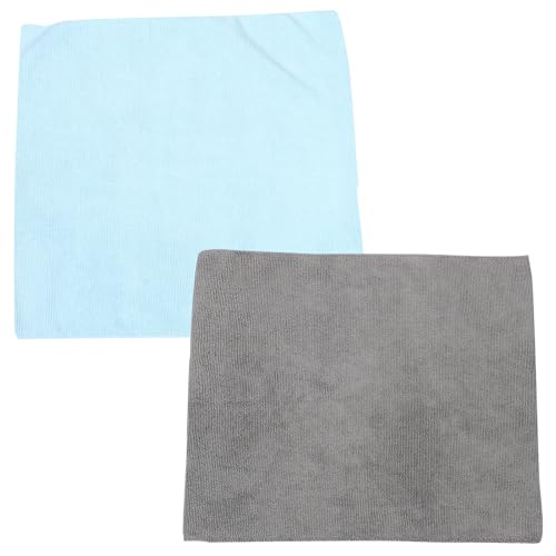 Cabilock 2 Stück Mikrofaser Autowaschhandtuch Hochabsorbierendes Reinigungstuch für Auto Detailing Hausreinigung Möbelpflege Himmelblau Dunkelgrau von Cabilock