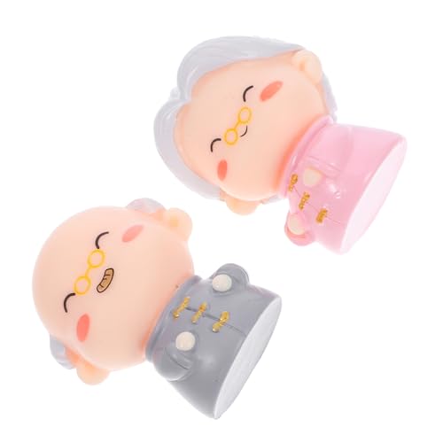 Cabilock 2 Stück Miniatur Figuren Älteres Tortendeko Deko Figuren Oma Opa Hochzeit Jubiläum Geburtstag Tischdeko Rosa Cabilock 2 Stück Miniatur Figuren Älteres Tortendeko Deko Figuren Oma Opa Hochzeit Jubiläum Geburtstag Tischdeko Rosa von Cabilock