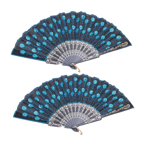 Cabilock 2 Stück Pailletten Bestickter Faltbarer Handfächer Stilvoller Tanzfächer für Frauen Langlebiges Material Dekorativ Geschenk für Tänzerinnen und Bastelfans Geeignet Cabilock 2 Stück Pailletten Bestickter Faltbarer Handfächer Stilvoller Tanzfächer für Frauen Langlebiges Material Dekorativ Geschenk für Tänzerinnen und Bastelfans Geeignet von Cabilock