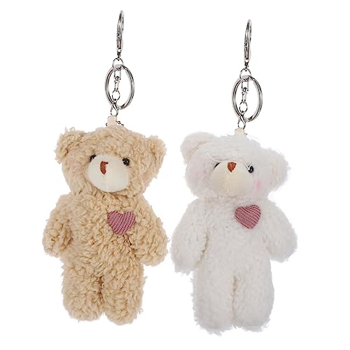 Cabilock 2 Stück Plüsch Bär Schlüsselanhänger Ornament Süßes Kuscheltier für Handtaschen Rucksäcke und Autoschlüssel als für Freunde und Familie von Cabilock