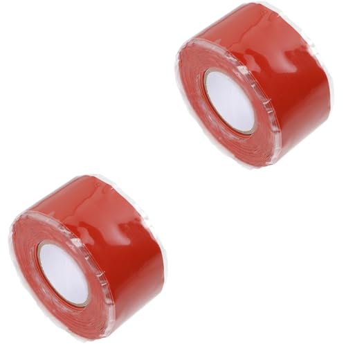 Cabilock 2 Stück Reparaturgürtel für Wasserrohr -Lecks Schlauch einfach Klebeband versiegeln Wasserdichtung biegen wasserdichtes Band Abdichtband Dichtungsband für Silikon-Gummi rot von Cabilock