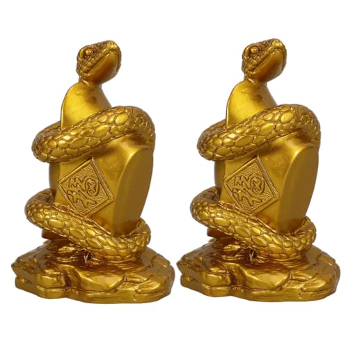 Cabilock 2 Stück Resin Schlangen Dekoration Tierkreiszeichen Schlange Modell für Tischdekoration Langlebig und Platzsparend für Kreative Raumgestaltung Cabilock 2 Stück Resin Schlangen Dekoration Tierkreiszeichen Schlange Modell für Tischdekoration Langlebig und Platzsparend für Kreative Raumgestaltung von Cabilock