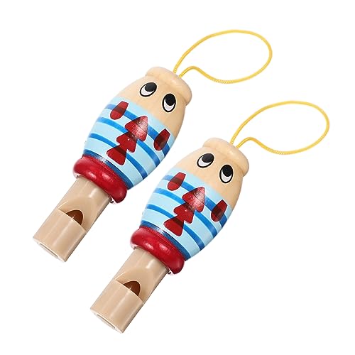 Cabilock 2 Stück Teiliges Holzpfeifen für Bunte Sichere Musikinstrumente Geräuschklar Pädagogisch Langlebig für Kleinkinder Partys und Frühe Musikalische von Cabilock