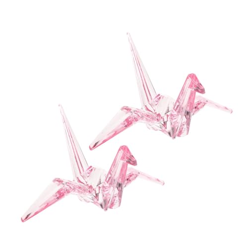Cabilock 2 Stück Teiliges Origami Modell Dekoration Tischfigur Zarte Origami Vogel Figur für Wohn Partydesign in Rosa Groß von Cabilock