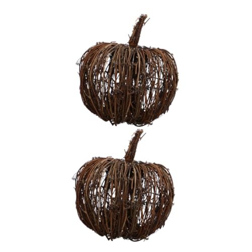 Cabilock 2 Stück Teiliges Rattan Kürbis Handgeflochtenes Herbst Pumpkin Ornament Leichtes Natürliches Material Klassische Halloween Tischdekoration Flexibel für Zuhause und Restaurant Cabilock 2 Stück Teiliges Rattan Kürbis Handgeflochtenes Herbst Pumpkin Ornament Leichtes Natürliches Material Klassische Halloween Tischdekoration Flexibel für Zuhause und Restaurant von Cabilock
