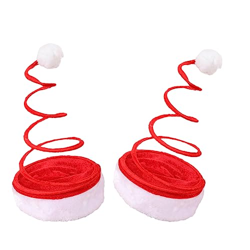 Cabilock 2 Stück Teiliges Weihnachtsdekorations Rote Federnde Partyhüte Lustige Xmas Mützen Unisex Weihnachtsfeier Zubehör Hautfreundlich Komfortabel Cabilock 2 Stück Teiliges Weihnachtsdekorations Rote Federnde Partyhüte Lustige Xmas Mützen Unisex Weihnachtsfeier Zubehör Hautfreundlich Komfortabel von Cabilock
