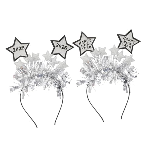 Cabilock 2 Stück Teiliges Year Headband mit Sternen Glitzerndes Haarband für Silvesterparty Wiederverwendbar Bequem Festliche Haarreifen mit Happy Year für Feier und Fotorequisiten Cabilock 2 Stück Teiliges Year Headband mit Sternen Glitzerndes Haarband für Silvesterparty Wiederverwendbar Bequem Festliche Haarreifen mit Happy Year für Feier und Fotorequisiten von Cabilock