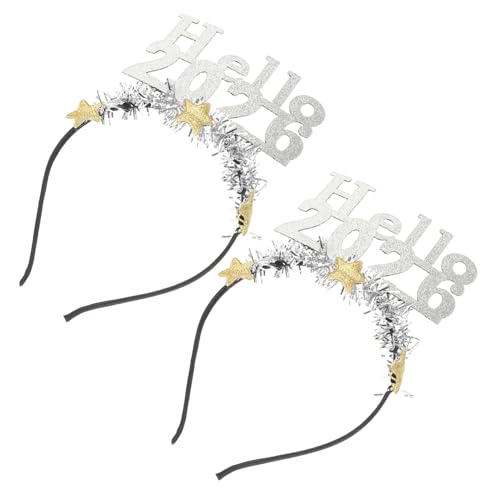 Cabilock 2 Stück Teiliges Years Headband mit Hello Schriftzug Glitzerndes Sequin Haarband Festliche Silvester Kopfbedeckung für Erwachsene und Bequemes Stirnband für Familienfeiern Cabilock 2 Stück Teiliges Years Headband mit Hello Schriftzug Glitzerndes Sequin Haarband Festliche Silvester Kopfbedeckung für Erwachsene und Bequemes Stirnband für Familienfeiern von Cabilock