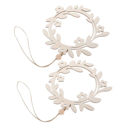 Cabilock 2 Stück Unfinished Holzkranz Rahmen Unbehandelte Holzringe für Diy Blumenkranz Basteln Nordischer Stil Wanddeko für Wohnzimmer Kinderzimmer Weihnachtsfest von Cabilock