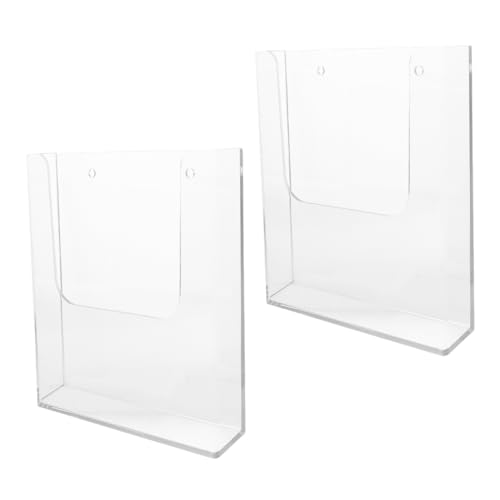 Cabilock 2 Stück Wandhalter Broschürenhalter Transparent Wandmontage Dokumenten Organizer Prospektständer Büro Home Zeitungsständer Elegant Vielseitig Cabilock 2 Stück Wandhalter Broschürenhalter Transparent Wandmontage Dokumenten Organizer Prospektständer Büro Home Zeitungsständer Elegant Vielseitig von Cabilock