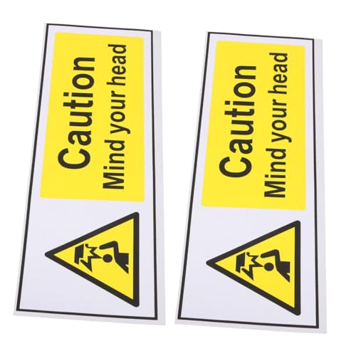 Cabilock 2 Stück Warnhinweis Aufkleber Watch Your Head Wetterfeste Selbstklebende Sicherheitsetiketten für Niedrige Decken Langlebige Papiermaterialien Einfache Anbringung für Büros und Cabilock 2 Stück Warnhinweis Aufkleber Watch Your Head Wetterfeste Selbstklebende Sicherheitsetiketten für Niedrige Decken Langlebige Papiermaterialien Einfache Anbringung für Büros und von Cabilock