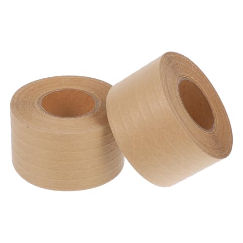 Cabilock 2 Stück Wasseraktivierte Kraftpapier Klebebänder Verstärktes Gummiertes Tape für Sicheres Verpacken und Rahmen von Bildern und Geruchsneutral von Cabilock