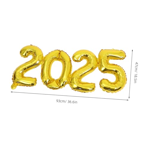 Cabilock 2 Stück Zahlen Folienballons Gold Teiliges Neujahrsparty Dekoration Wiederverwendbar Eleganter Party Schmuck für Silvester Feier Cabilock 2 Stück Zahlen Folienballons Gold Teiliges Neujahrsparty Dekoration Wiederverwendbar Eleganter Party Schmuck für Silvester Feier von Cabilock