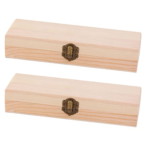 Cabilock 2 Stücke Holz Schreibwaren Box Stift Fall Bleistift Box Desktop Storage Box Unlackiert Cabilock 2 Stücke Holz Schreibwaren Box Stift Fall Bleistift Box Desktop Storage Box Unlackiert von Cabilock