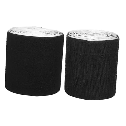 Cabilock 2 Stücke Selbstklebender Haken- und Schleifenband doppelseitige Klettbänder Couch -Kissen Grip Tape Büro -Rechenzentrum Hochleistungsklebeband Gitarrenpedalband Nylon Schwarz von Cabilock
