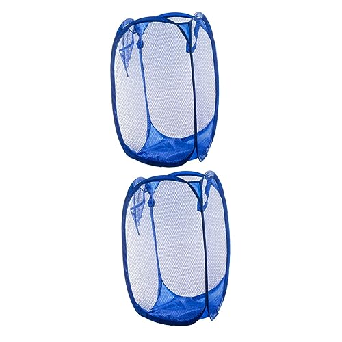 Cabilock 2-Teilige Tasche Kleidung Schlafzimmer Blau Wäschekörbe Netzstoff Camping-Träger Für Den Außenbereich Für Tür Faltbar Einfache Behälter Wäscheaufbewahrung Langlebiges von Cabilock