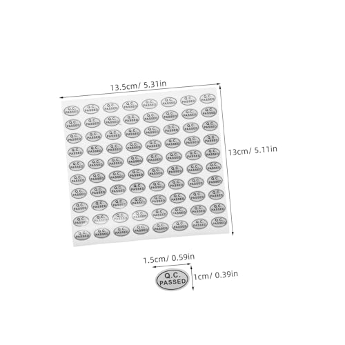Cabilock 20 Blatt Qc Passed Stickers Selbstklebende Sicherheits Etiketten mit Manipulationsschutz für Produktprüfung Qualitätssicherung und Verpackungsversiegelung Kleine Aufkleber für von Cabilock
