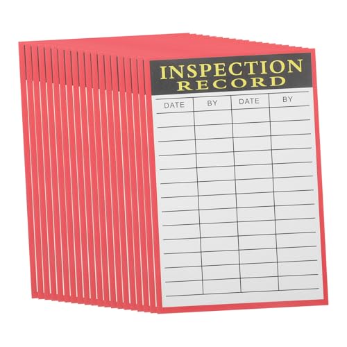 Cabilock 20 Blatt Versandbestandskarte Wartungsaufkleber Wartungstennzeichen Prüfplaketten Service-tags Für Geräte Geräte-tags Service-aufkleber Aufkleber Für Rekordkarten Papier von Cabilock
