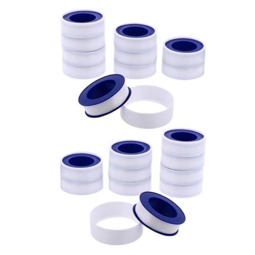 Cabilock 20 Rollen Rohstoffgürtel mit hohem Temperatur Installation Vinyl Wasserrohr abdichtungsband wasserdichtes klebeband Klempnerband zum Stoppen von Lecks Abdichtband PTFE Weiß von Cabilock